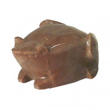 Soapstone Frog smooth 8 cm