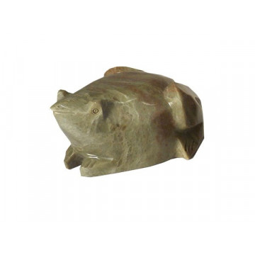 Soapstone Frog smooth 10 cm