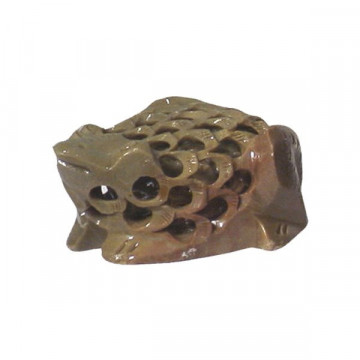 Soapstone carved frog 13 cm