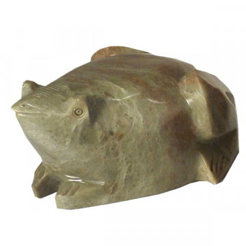 Soapstone Frog smooth 15 cm