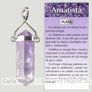 AMETHYST. SILVER rocker...