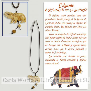 ELEFANTE. Colgante hueso...