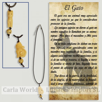 GATO. Colgante hueso con...