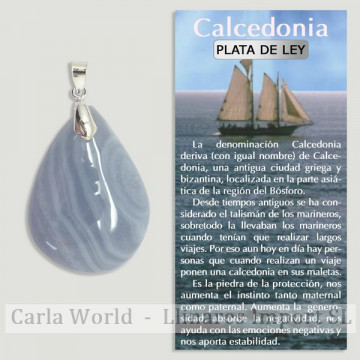 CALCÉDOINE. Grand pendentif...