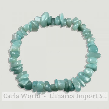 Elastic chip bracelet. Amazonite.