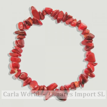 Elastic chip bracelet. red...