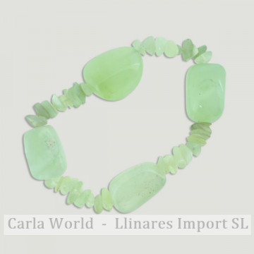 Pulsera  rodado y chip Jade