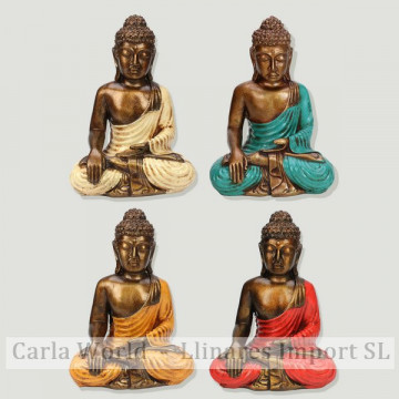 Buda espiritual “protección” resina. Colores surtidos. 22cm