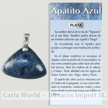 APATITE BLEUE. Pendentif en...