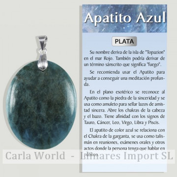 APATITA AZUL. Pingente de...