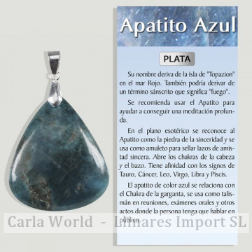 BLUE APATITE. Silver...