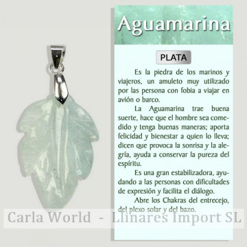 AQUAMARINE. Silver medium...