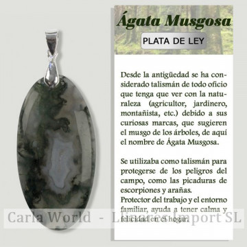 MOSS AGATE. Pendant in...