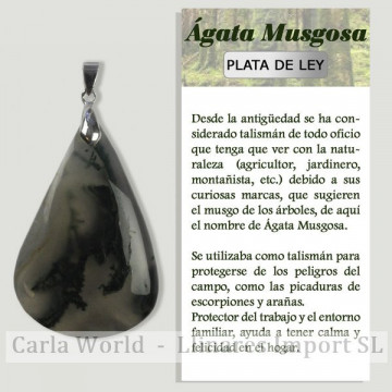 AGATE MOUSSE. Pendentif en...