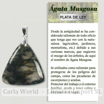 MOSS AGATE. Pendant in...