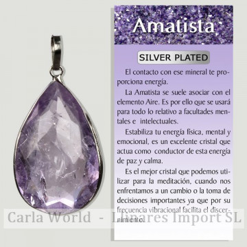 AMATISTA. Colgante facetado...