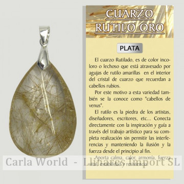 QUARTZ RUTILE D'OR. Grand...