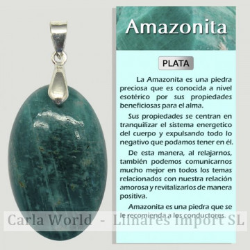 large AMAZONITE. Pendant in...