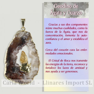 GÉODYNE AGATE avec CITRINE....