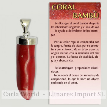 BAMBOU ROUGE. Pendentif en...