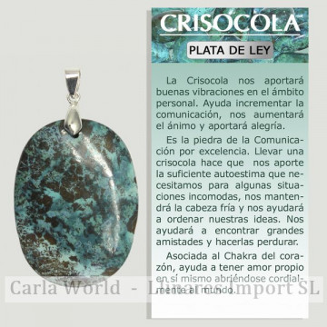 CHRYSOCOLLA. Pendant in...