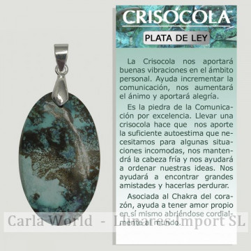 CHRYSOCOLLA. Pendant in...