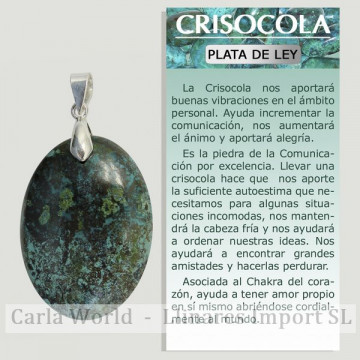 CHRYSOCOLLA. Pendant in...