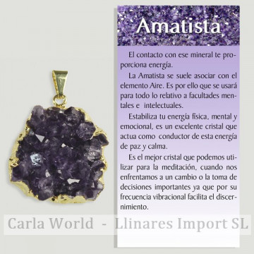 DRUSY AMETHYST. Gold...