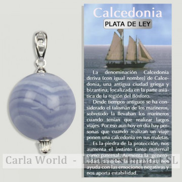 CHALCEDONY. Silver ball...