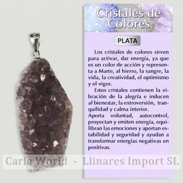 AMETHYST. Silver Pendant....