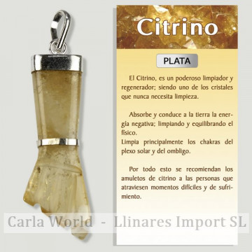 CITRINO. Colgante PLATA....