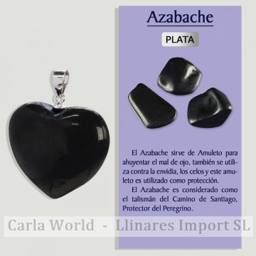 AZABACHE. Colgante plata....