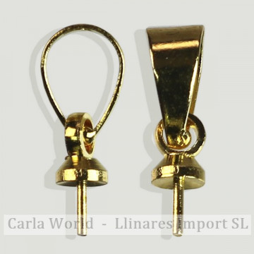 Raccords en métal doré pour pendentif et épingle 10mm