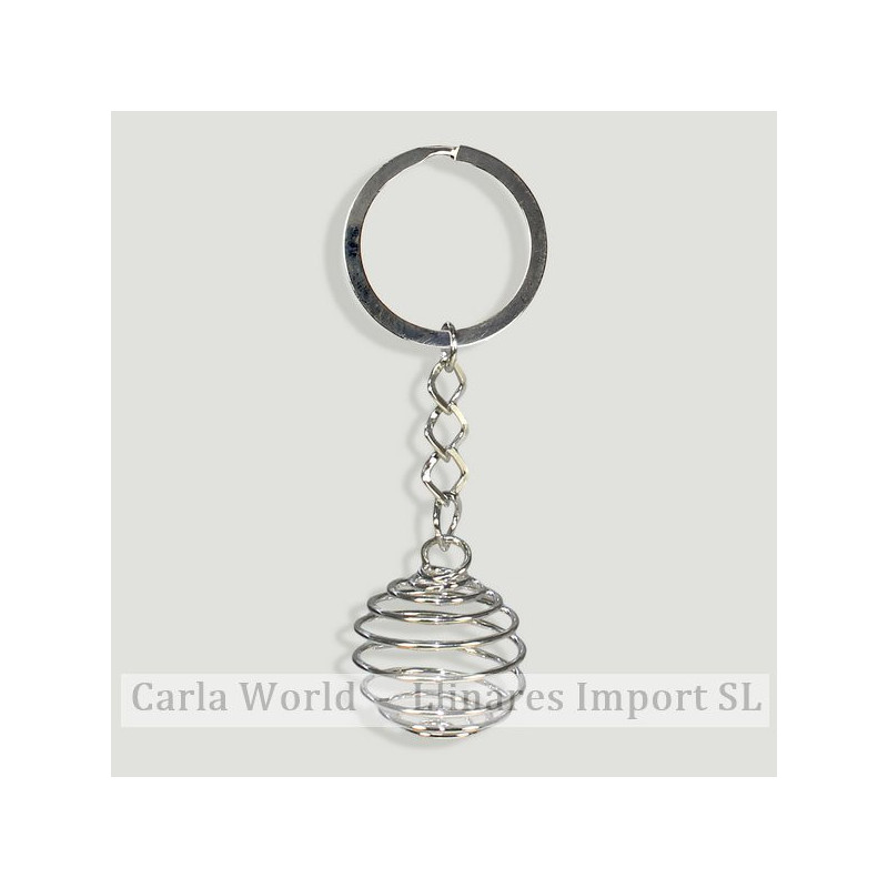 Porte-clés spirale en argent Porte-clés spirale en argent
