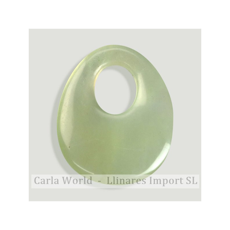 Donut Pendentif Ovale. 30x25mm. Jade Claro Donut Pendentif Ovale. 30x25mm. Jade Claro