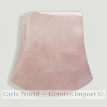 Colgante Hacha. 25x25mm. Cuarzo Rosa