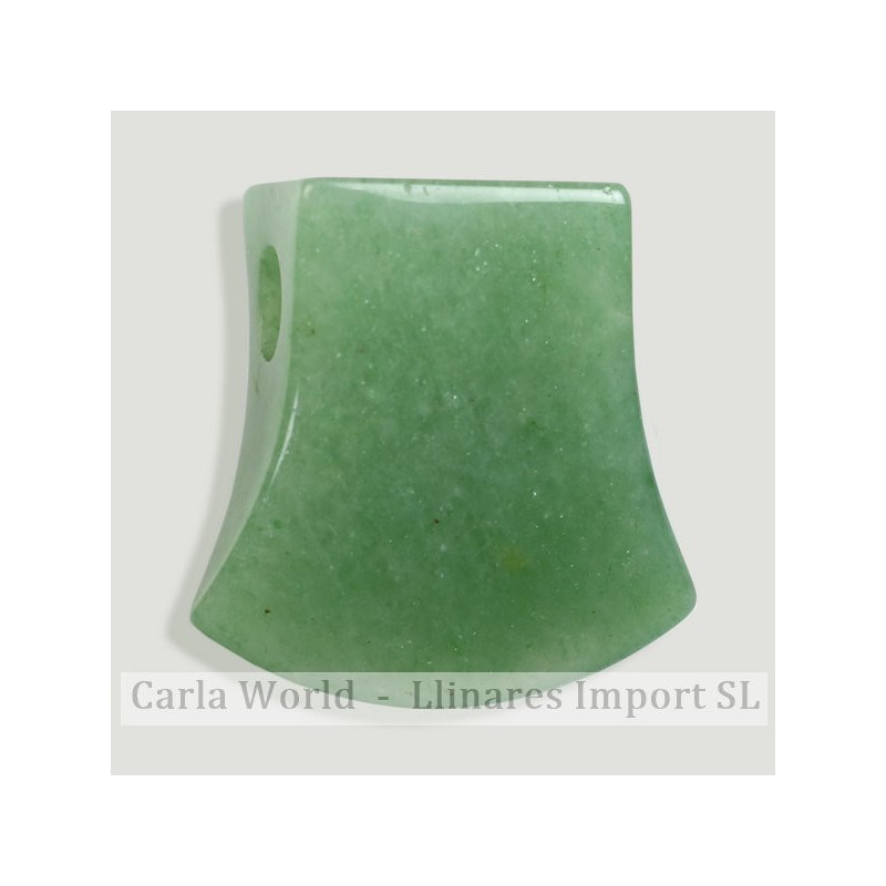 Pendentif hache. 25x25mm. Aventurine verte Pendentif hache. 25x25mm. Aventurine verte