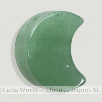 Colgante Luna. 22x18mm. Aventurina verde