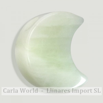 Pendentif lune. 22x18mm. Nouveau jade