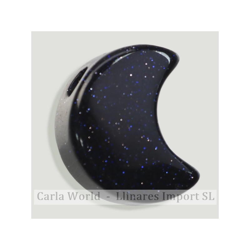 Pingente de lua. 22x18mm. Aventurina dourada azul Pingente de lua. 22x18mm. Aventurina dourada azul