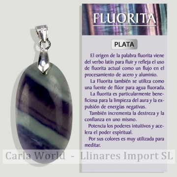 FLUORITE. Pendant in...