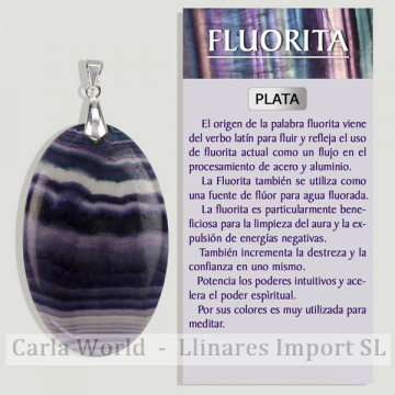 grande FLUORITE. Pendentif...