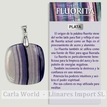 FLUORINE. Pendentif ARGENT....