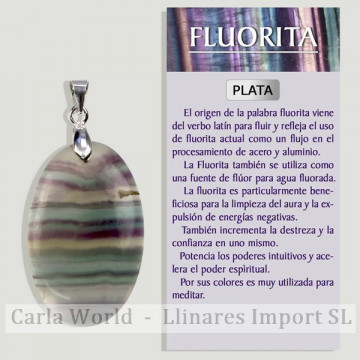 FLUORITE. Pendant in...