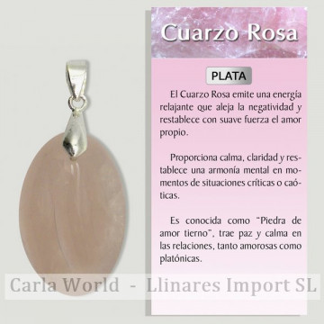 PINK QUARTZ. Medium pendant...