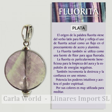 FACETED FLUORITE. Pendant...