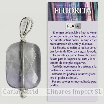 FLUORITA FACETADA. Colgante...