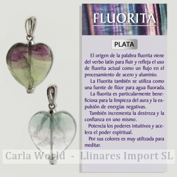 FLUORITE. Pendant in...