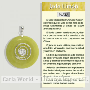 JADE. Pendentif en ARGENT....