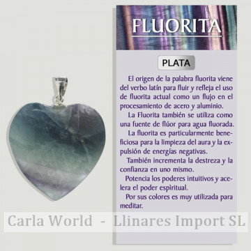 FLUORINE. Pendentif ARGENT....